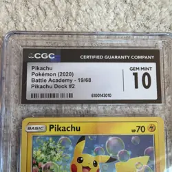 Pokemon TCG CGC 9 Scyther Jungle Holo CGC 10 Pikachu Deck #2 Lot (2) - Image 5