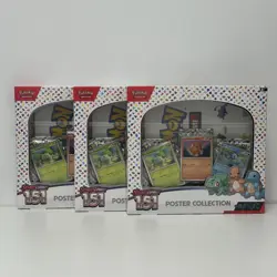 Pokemon TCG Scarlet & Violet 151 Poster Collection Box 3 Pack - LOT OF 3 - NEW - Image 1