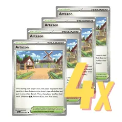 Pokemon TCG Paldean Fates Artazon 076/091 x4 Playset - Image 1