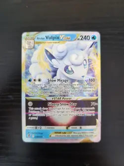 2022 Pokemon Alolan Vulpix VSTAR 034/195 Silver Tempest Holo - Image 1
