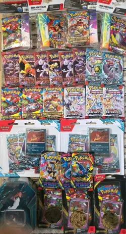 POKEMON PRISMATIC, MEGA EVOLUTIONS, & MORE! BLISTER PACKS, TINS & MORE READ!! - Image 1