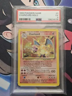 1999 CHARIZARD HOLO PSA 5 POKEMON BASE SET UNLIMITED 04/102 - Image 1