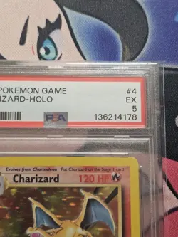 1999 CHARIZARD HOLO PSA 5 POKEMON BASE SET UNLIMITED 04/102 - Image 3