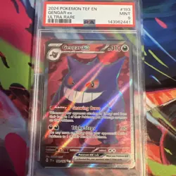 Pokemon PSA 9 - 2024 Gengar ex 193/162 SV05: Temporal Forces Holo - Image 1