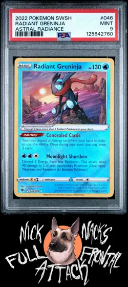 2022 Pokemon Sword & Shield Astral Radiance #046 Radiant Greninja PSA 9 - Image 1