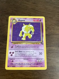 Pokemon TCG Hypno Fossil 23/62 Regular 1999-2000 Wizards Base Set Copyright Rare - Image 1