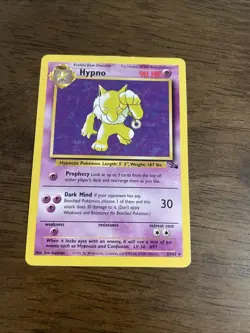 Pokemon TCG Hypno Fossil 23/62 Regular 1999-2000 Wizards Base Set Copyright Rare - Image 2