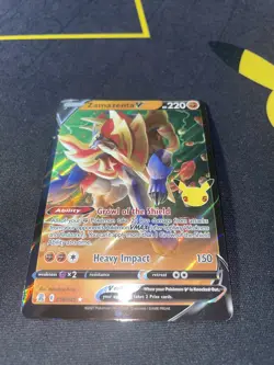 Pokemon TCG Zamazenta V Celebrations 018/025 Holo Ultra Rare MISCUT error - Image 3
