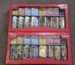 x2 Pokemon TCG Scarlet & Violet Prismatic Evolutions Costco Mini Tins x8- Sealed - Image 1