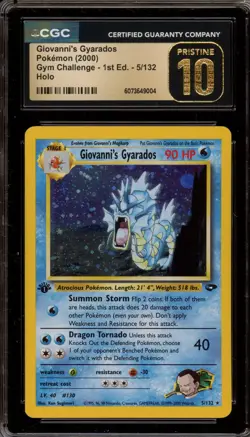 Pokemon Giovanni's Gyarados Gym Challenge 1st Ed Holo Rare #5 CGC 10 Pristine - Image 1