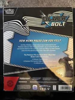 Pokemon TCG: Scarlet & Violet Black Bolt Binder Collection Factory Sealed Box - Image 5