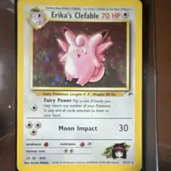 Pokemon Erika's Clefable Gym Heroes 003/132 Stage 1 70HP Holo Rare Holo - Image 1