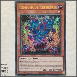 Mimighoul Cerberus - MP25-EN236 - Ultra Rare 1st Edition Yugioh - Image 1