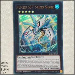 Number S37: Spider Shark - BLMM-EN037 - Ultra Rare 1st Edition Yugioh - Image 1