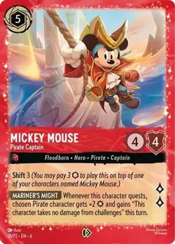 Disney Lorcana Mickey Mouse Pirate Captain Promo Card Costco Exclusive FREE SHIP - Image 2