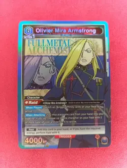 Olivier Mira Armstrong SR Holo English Fullmetal Alchemist Union Arena Card - Image 1
