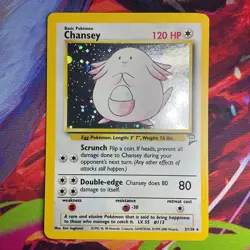 Pokemon Card Chansey 3/130 Base Set 2 Holo Rare WOTC Near Mint - Image 1