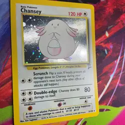 Pokemon Card Chansey 3/130 Base Set 2 Holo Rare WOTC Near Mint - Image 2
