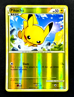 2010 Pokemon PIKACHU Undaunted REVERSE HOLO HeartGold & SoulSilver Card 61/90 NM - Image 1