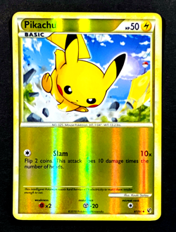 2010 Pokemon PIKACHU Undaunted REVERSE HOLO HeartGold & SoulSilver Card 61/90 NM - Image 2