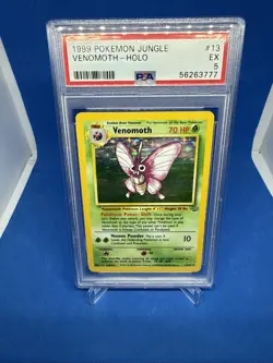 1999 Pokemon Jungle Venomoth Holo #13 PSA 5 TCG Trading Card Game Vintage A - Image 1