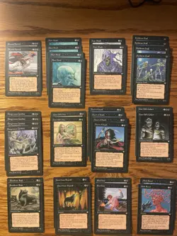 MTG: Vintage Ice Age 70 Black Card Lot - ‘95 Magic The Gathering - Image 1