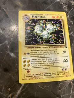 Pokemon TCG Magneton Fossil Card 26/62 Unlimited Rare Non-Holo - Image 2