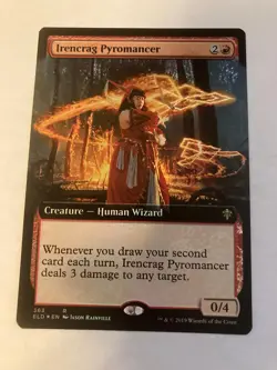 Irencrag Pyromancer (Extended Art) FOIL Throne of Eldraine NM CARD 363 - Image 1