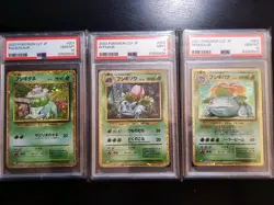 PSA 10/9 Venusaur, Ivysaur, Bulbasaur, Japanese Pokemon Classic Sequential Cards - Image 1