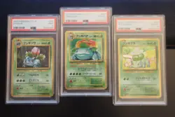 PSA 10/9 Venusaur, Ivysaur, Bulbasaur, Japanese Pokemon Classic Sequential Cards - Image 2