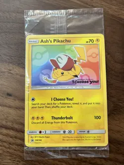 Pokemon Ash's Pikachu - SM108 - Promo Choose You Movie Card SEALED - Image 1