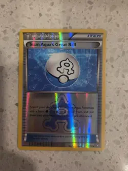 Team Aqua's Great Ball 27/34 Double Crisis Pokemon Card Reverse Holo LP/MP - Image 1