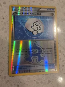 Team Aqua's Great Ball 27/34 Double Crisis Pokemon Card Reverse Holo LP/MP - Image 2