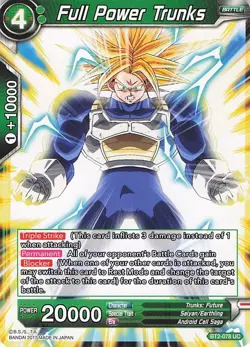 Dragon Ball Card Game: Full Power Trunks #BT2-078 UC - Image 1