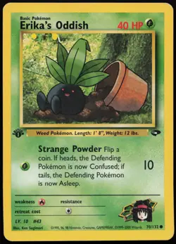Erika's Oddish [1st Edition] #70 Gym Challenge Pokemon Card - Image 1