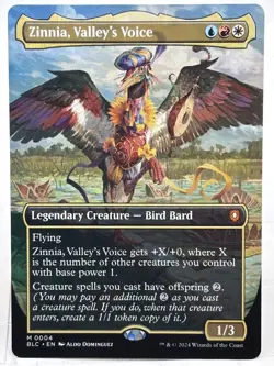 Zinnia, Valley's Voice NM/M* BORDERLESS Bloomburrow Commander 0004 -UnltdCards - Image 1