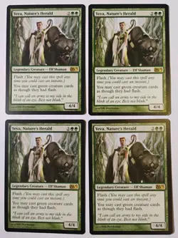 4x Yeva, Nature's Herald MTG, Magic 2014, Rare, LP - Image 1
