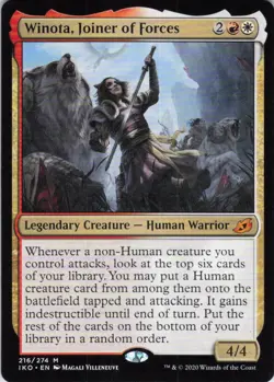 MTG Winota, Joiner of Forces (216) | NM | Ikoria: Lair of Behemoths {IKO} - Image 1