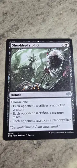 Sheoldred's Edict Phyrexia: All Will Be One Regular Instant Uncommon MTG NM - Image 1