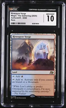 MTG Magic The Gathering Riverpyre Verge 0260 2025 Aetherdrift Rare CGC 10 - Image 1