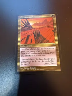 1x (one) SQUANDERED RESOURCES - LP - MTG Visions Reserved List Rare CCG Magic - Image 1