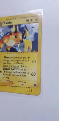 Raichu - Expedition 25/165 - Holo Rare Pokemon NM - Image 5