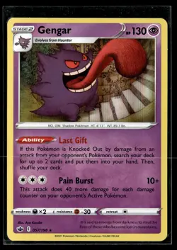 Pokemon TCG SWSH06: Chilling Reign #057/198 Gengar - Image 1