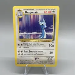 Dragonair 22/130 Vintage Rare Pokemon Card- Base Set 2 LP - Image 1