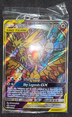 Pokemon TCG Hidden Fates Sealed Stained Glass Legendary Birds Tag Team Card NM-M - Image 1