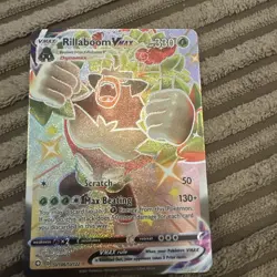 Pokemon TCG Shining Fates SHINY RILLABOOM V SV105/SV122 Holo Rare - Image 1