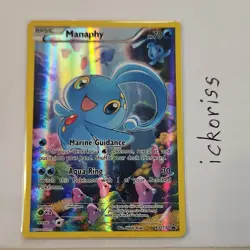 Pokemon TCG Manaphy Promo Holo Basic Card XY113 XY Set HP70 2016 Card Stock - Image 1