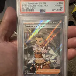 Pokemon 2023 SV01 Professor's Research 240/198 Ultra Rare Holo PSA 10 - Image 1