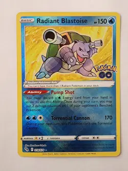 Radiant Blastoise 018/078 Pokemon GO Holo - Image 1