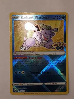 Radiant Blastoise 018/078 Pokemon GO Holo - Image 2
